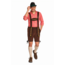 Partychimp Lederhose - Johann - Bruin - Kort - Verstelbare bretels - S