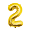 Paper Dreams Folieballon - 2 jaar - Goud - 86cm - Zonder vulling