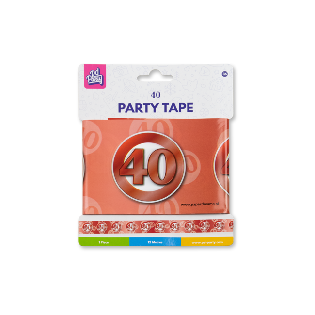 Paper Dreams Markeerlint - Afzetlint - 40 jaar - Robijn rood - 12m