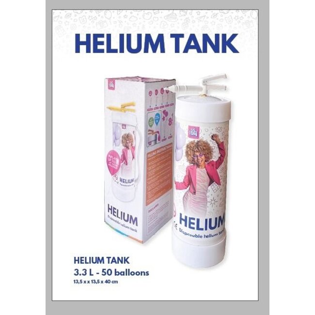 Paper Dreams Helium tank - Ballongas - Voor 50 ballonnen van 21cm