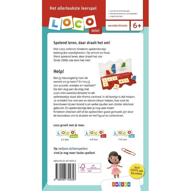 Loco Leerspellen Loco Mini - Boekje - Help! - Wereldoriéntatie - Hulpdiensten - 6-8 jaar