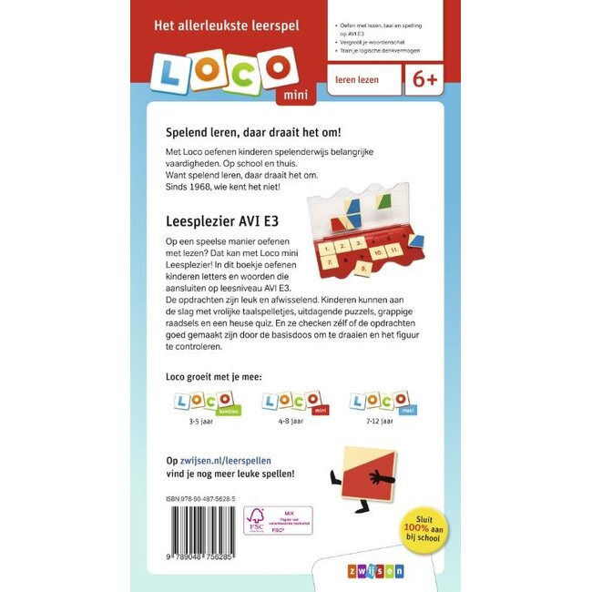 Loco Leerspellen Loco Mini - Boekje - Leesplezier - AVI E3 - 6-8 jaar