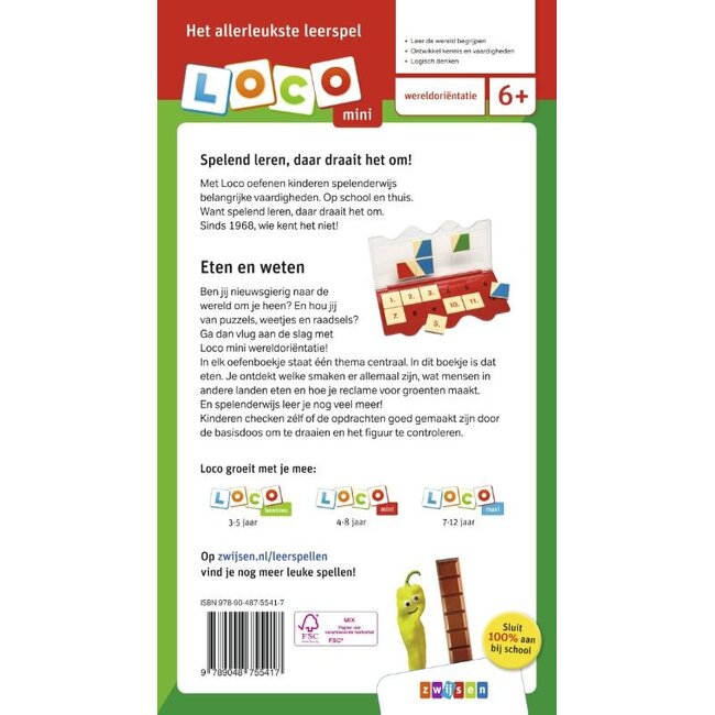 Loco Leerspellen Loco Mini - Boekje - Eten en weten - Wereldoriëntatie - Voeding - 6-8 jaar