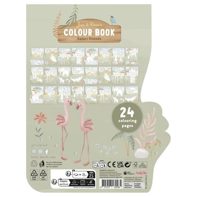 Little Dutch Kleurboek - Safari - Flamingo