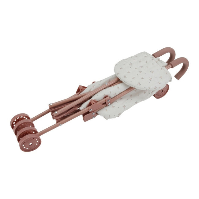 Little Dutch Poppen buggy - White meadows - Met tas