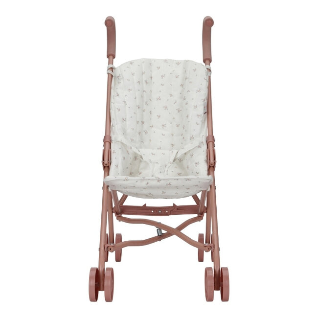 Little Dutch Poppen buggy - White meadows - Met tas
