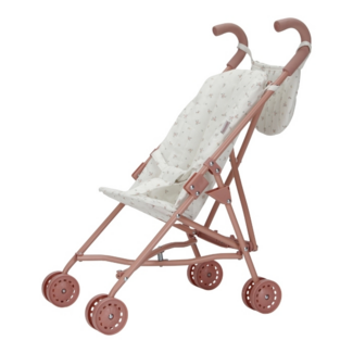 Little Dutch Poppen buggy - White meadows - Met tas