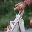 Little Dutch Poppen buggy - White meadows - Met tas