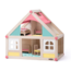 Poppenhuis - Met meubels en twee poppetjes - 39x26x36cm