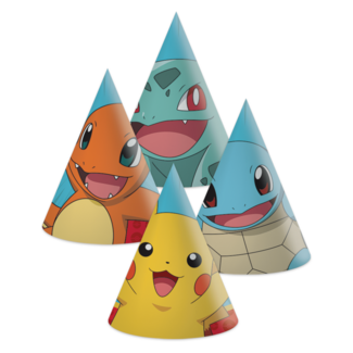 Globos Hoedjes - Punthoedjes - Pokémon - Karton - 6st.