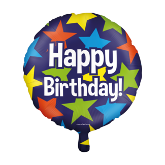 Paper Dreams Folieballon - Happy birthday! - Sterren - 46cm - Zonder vulling