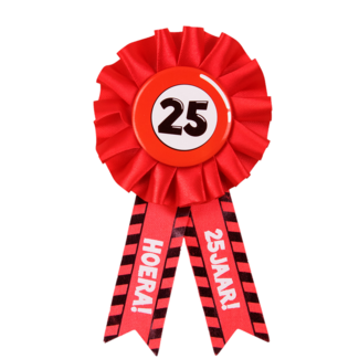 Paper Dreams Rozet - 25 jaar - Verkeersbord