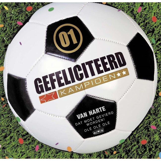 PaperClip Kaart - Muziek - Gefeliciteerd kampioen olé olé olé - 020