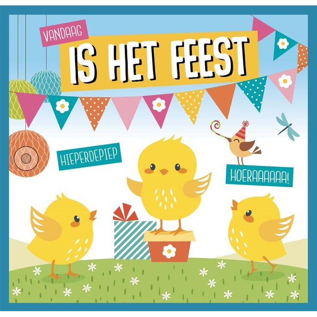 PaperClip Kaart - Muziek - Vandaag is het feest, hieperdepiep hoeraaaaaa! - 035