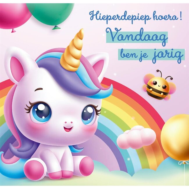 PaperClip Kaart - Muziek - Hieperdepiep hoera! Vandaag ben je jarig - 018