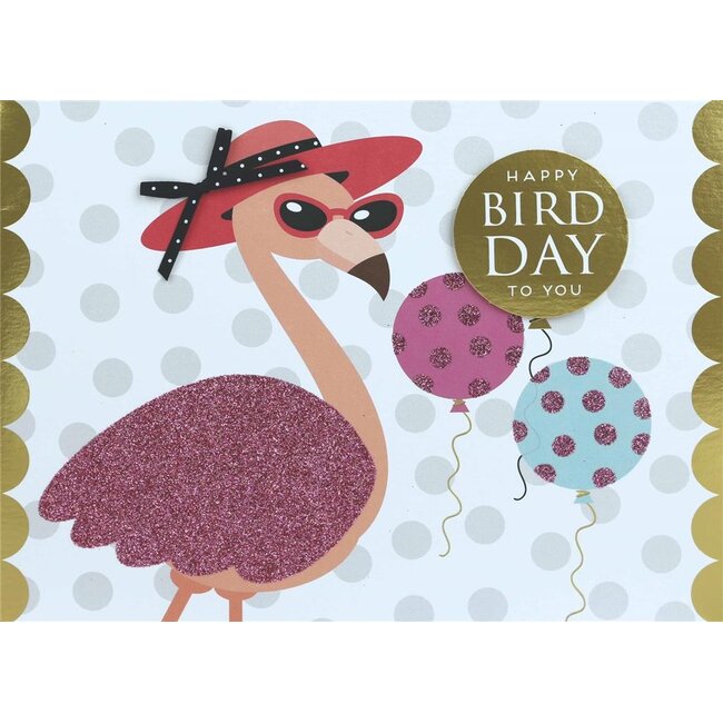 PaperClip Kaart - Happy Birtday - Glitter & Glamour - LLA.3003