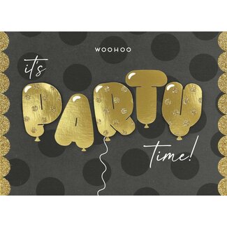 PaperClip Kaart - It's party time - Glitter & Glamour - LLA.3006