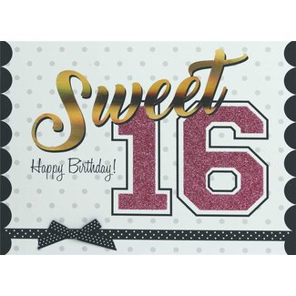 PaperClip Kaart - Sweet 16 - Glitter & Glamour - LLA.3007