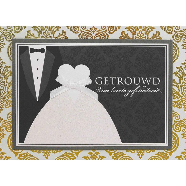 PaperClip Kaart - Getrouwd - Glitter & Glamour - LLE.3027