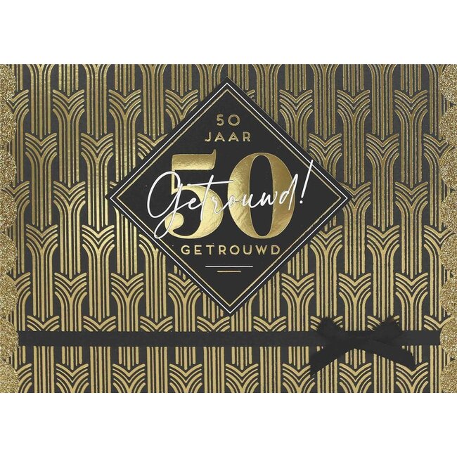 PaperClip Kaart - 50 jaar getrouwd - Glitter & Glamour - LLE.3028