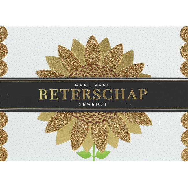 PaperClip Kaart - Beterschap - Glitter & Glamour - LLE.3033