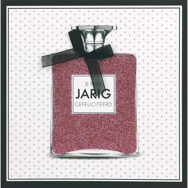 PaperClip Kaart - Jarig - Glitter & Glamour - SQE.3011