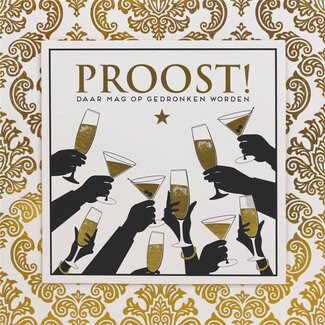 PaperClip Kaart - Proost - Glitter & Glamour - SQE.3023