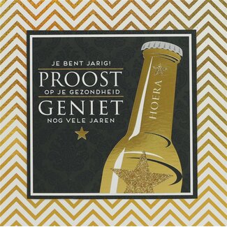 PaperClip Kaart - Proost - Glitter & Glamour - SQE.3025