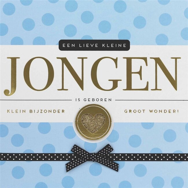 PaperClip Kaart - Jongen - Glitter & Glamour - SQE.3035