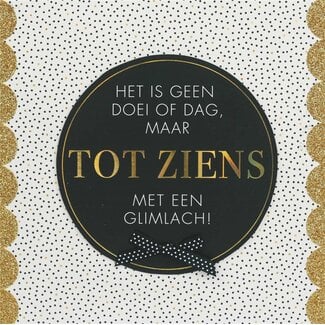 PaperClip Kaart - Tot ziens met een glimlach! - Glitter & Glamour - SQE.3037