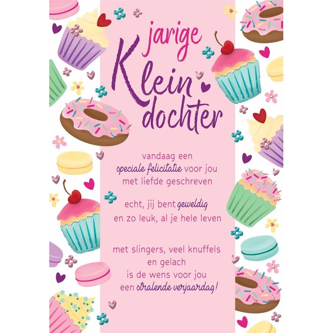 PaperClip Kaart - Jarige kleindochter - Lifetime of love - 01-LV.GBE.0007