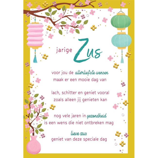 PaperClip Kaart - Jarige zus - Lifetime of love - 01-LV.GBE.0013