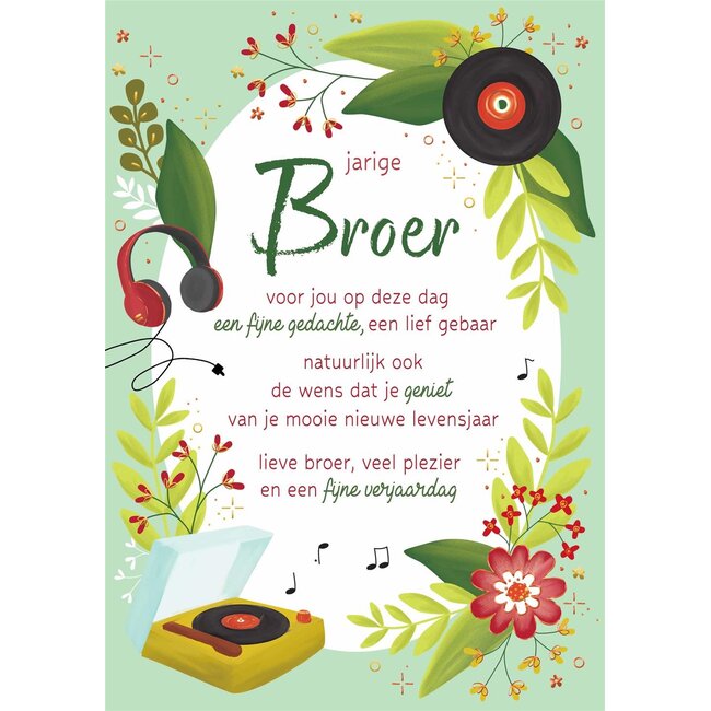 PaperClip Kaart - Jarige broer - Lifetime of love - 01-LV.GBE.0014