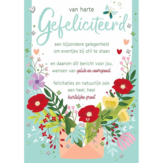 PaperClip Kaart - Gefeliciteerd - Lifetime of love - 01-LV.GBE.0016