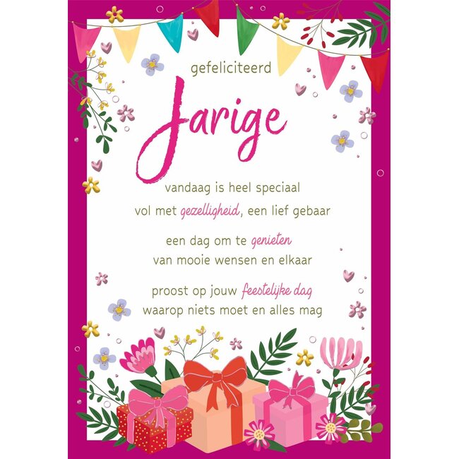 PaperClip Kaart - Gefeliciteerd jarige - Lifetime of love - 01-LV.GBE.0017