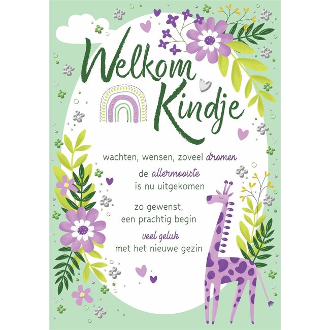 PaperClip Kaart - Welkom kindje - Lifetime of love - 01-LV.GBE.0025