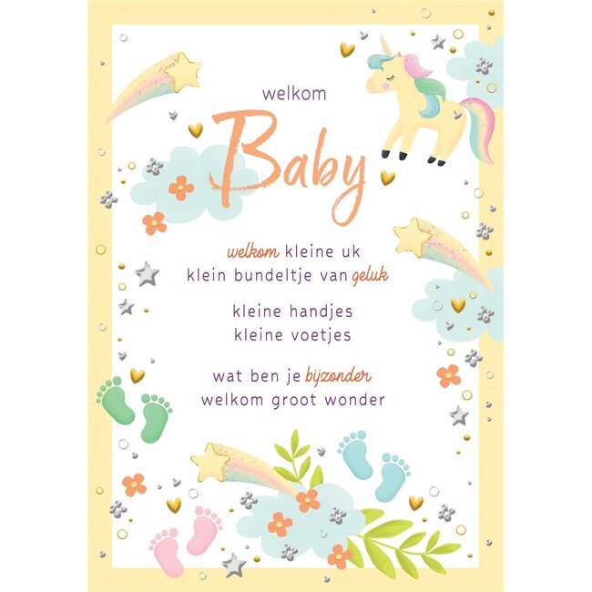 PaperClip Kaart - Welkom baby - Lifetime of love - 01-LV.GBE.0026