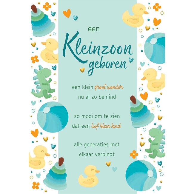 PaperClip Kaart - Een kleinzoon geboren - Lifetime of love - 01-LV.GBE.0030