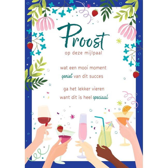 PaperClip Kaart - Proost - Lifetime of love - 01-LV.GBE.0033