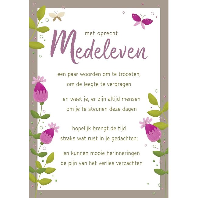 PaperClip Kaart - Met oprecht medeleven - Lifetime of love - 01-LV.GBE.0046
