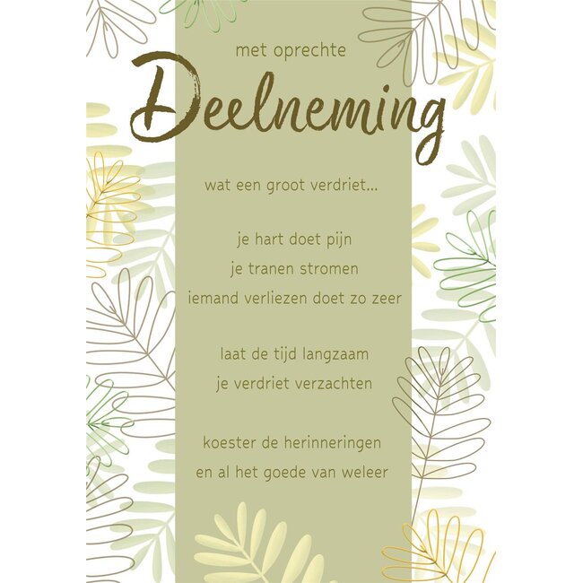 PaperClip Kaart - Met oprechte deelneming - Lifetime of love - 01-LV.GBE.0045