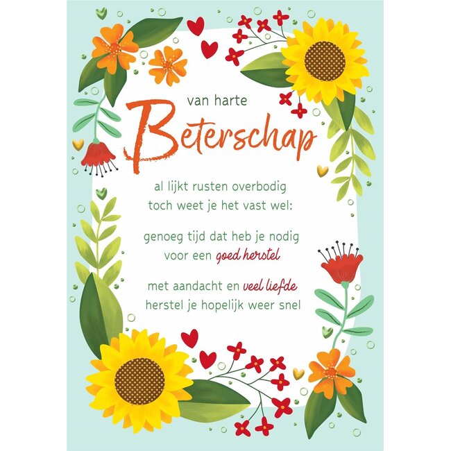 PaperClip Kaart - Van harte beterschap - Lifetime of love - 01-LV.GBE.0039