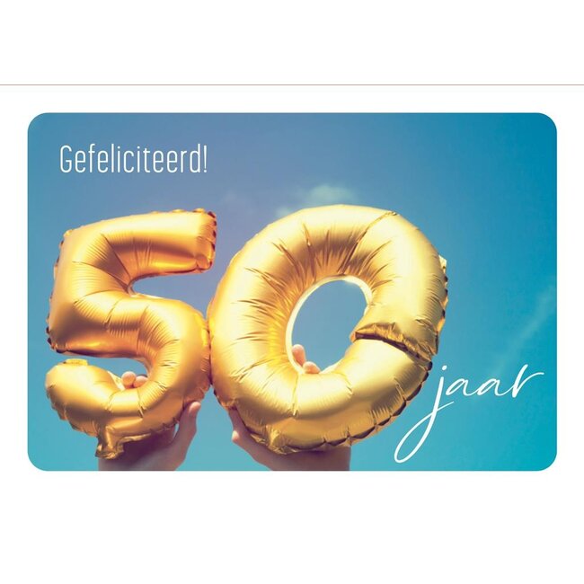 PaperClip Kaart - Gefeliciteerd! 50 jaar - Photo factory - MBE.6002