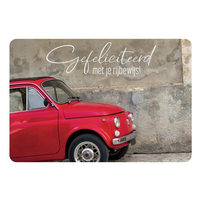 PaperClip Kaart - Gefeliciteerd met je rijbewijs! - Photo factory - MBE.6036