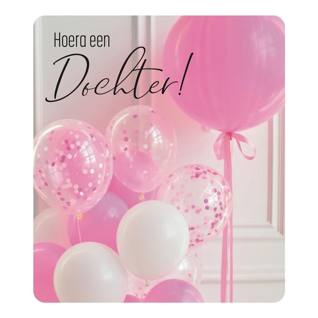 PaperClip Kaart - Hoera een dochter! - Photo factory - VVE.6057