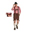 Partychimp Lederhose - Johann - Bruin - Kort - Verstelbare bretels - XL