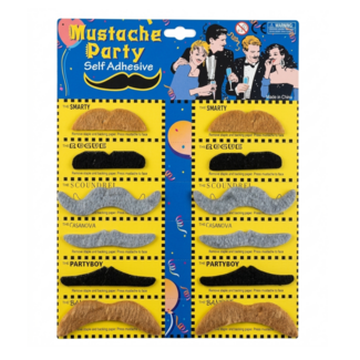 Partychimp Snorren - Set van 12 - Multicolor - Op kaart