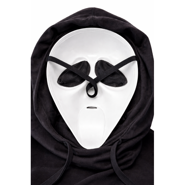 Partychimp Masker - Ghost face - Met capuchon, handschoenen & dolk - Licentie