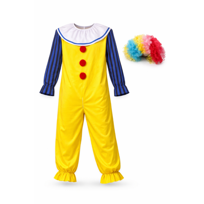 Partychimp Kostuum - Scary Clown - Met pruik - XL