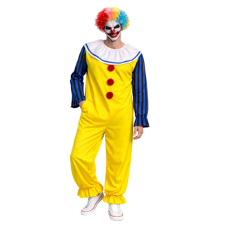 Partychimp Kostuum - Scary Clown - Met pruik - L